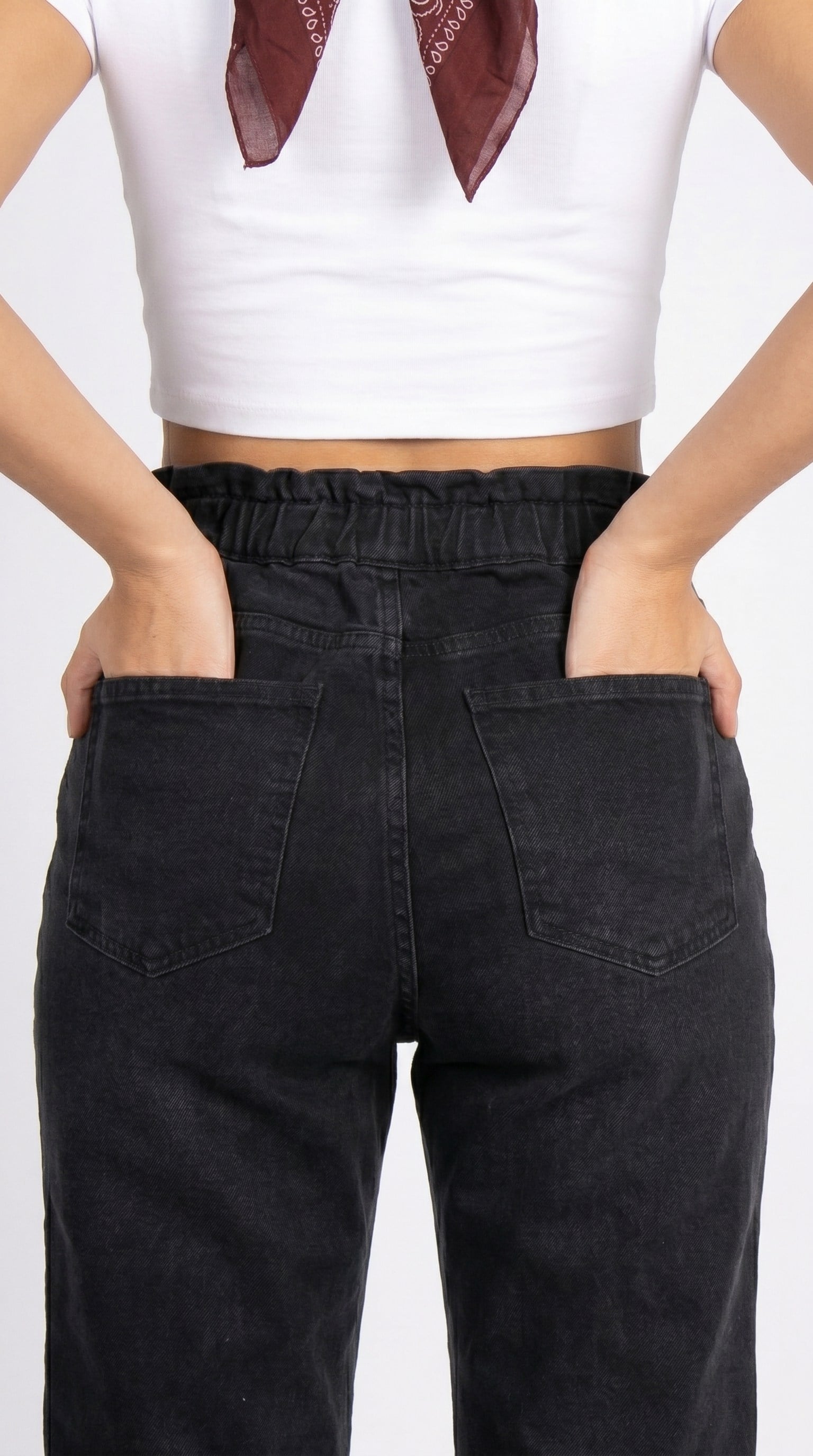 Paperbag Charm Black Rodeo Kadın Jean Pantolon