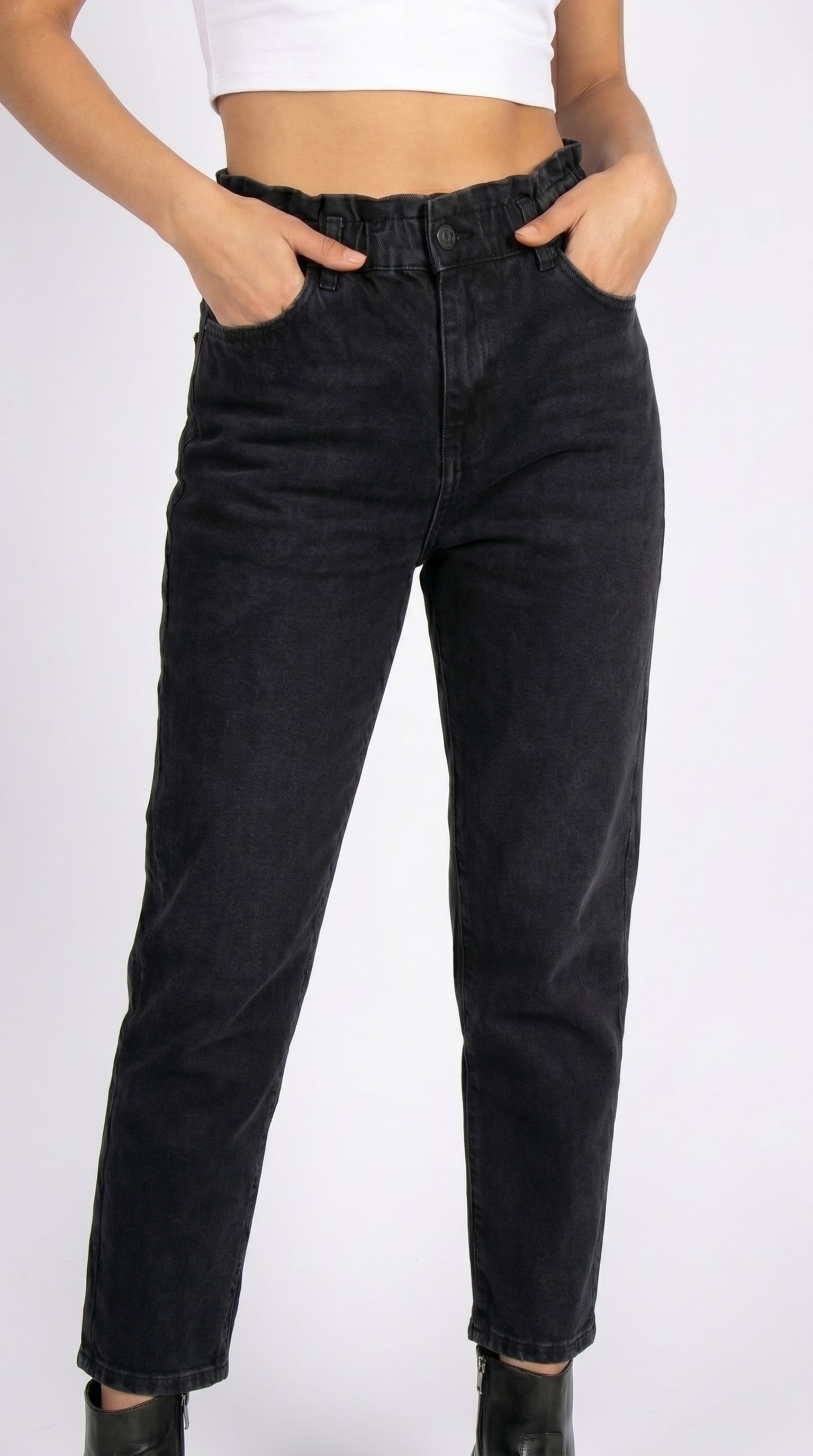Paperbag Charm Black Rodeo Kadın Jean Pantolon