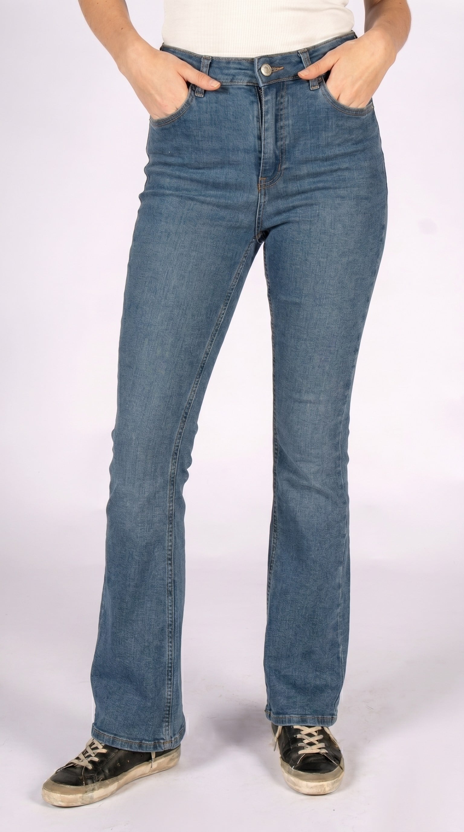 Retro Flare Mid Rodeo Kadın Jean Pantolon