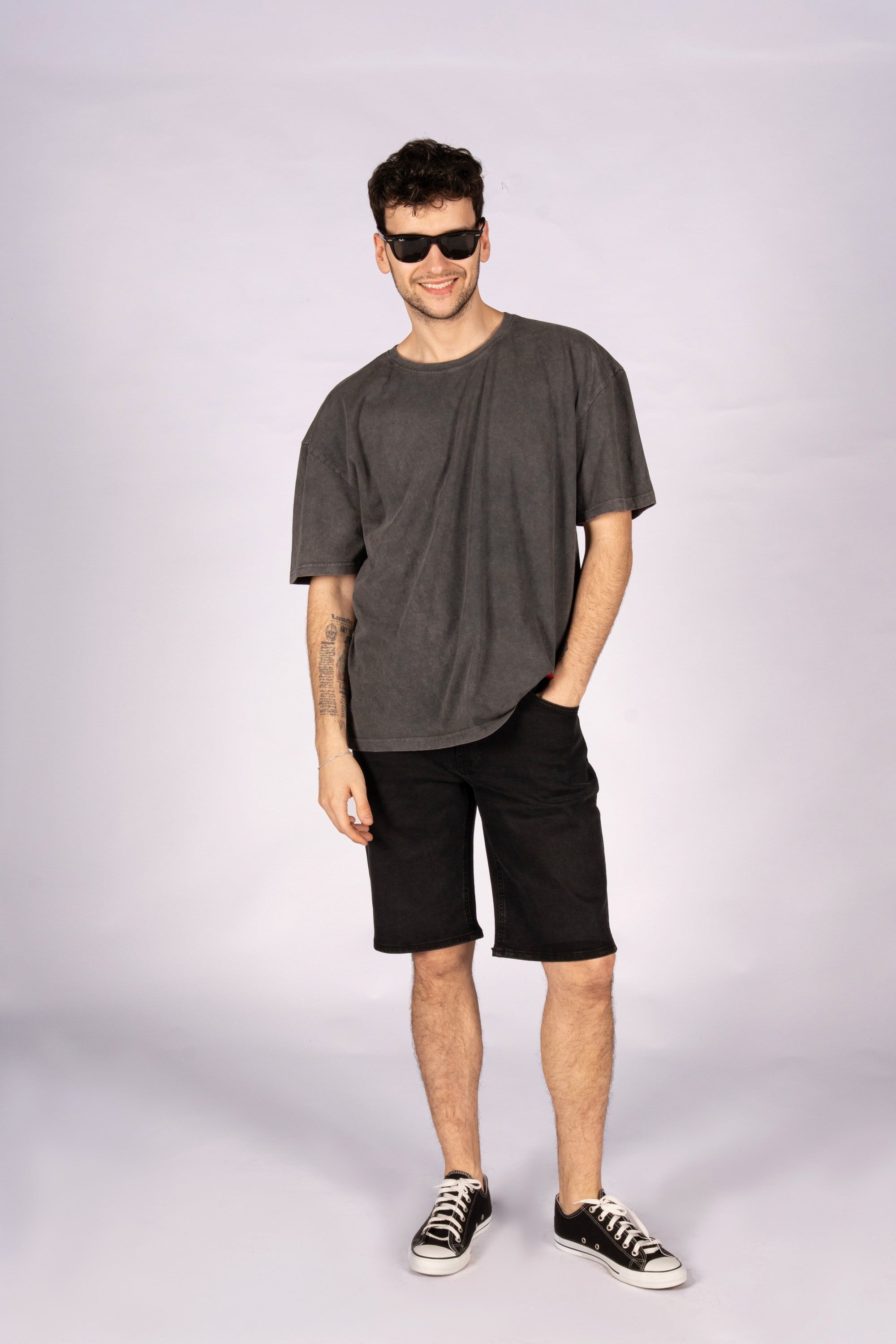 Summer Nomad Normal Kalıp Siyah Erkek Denim Şort