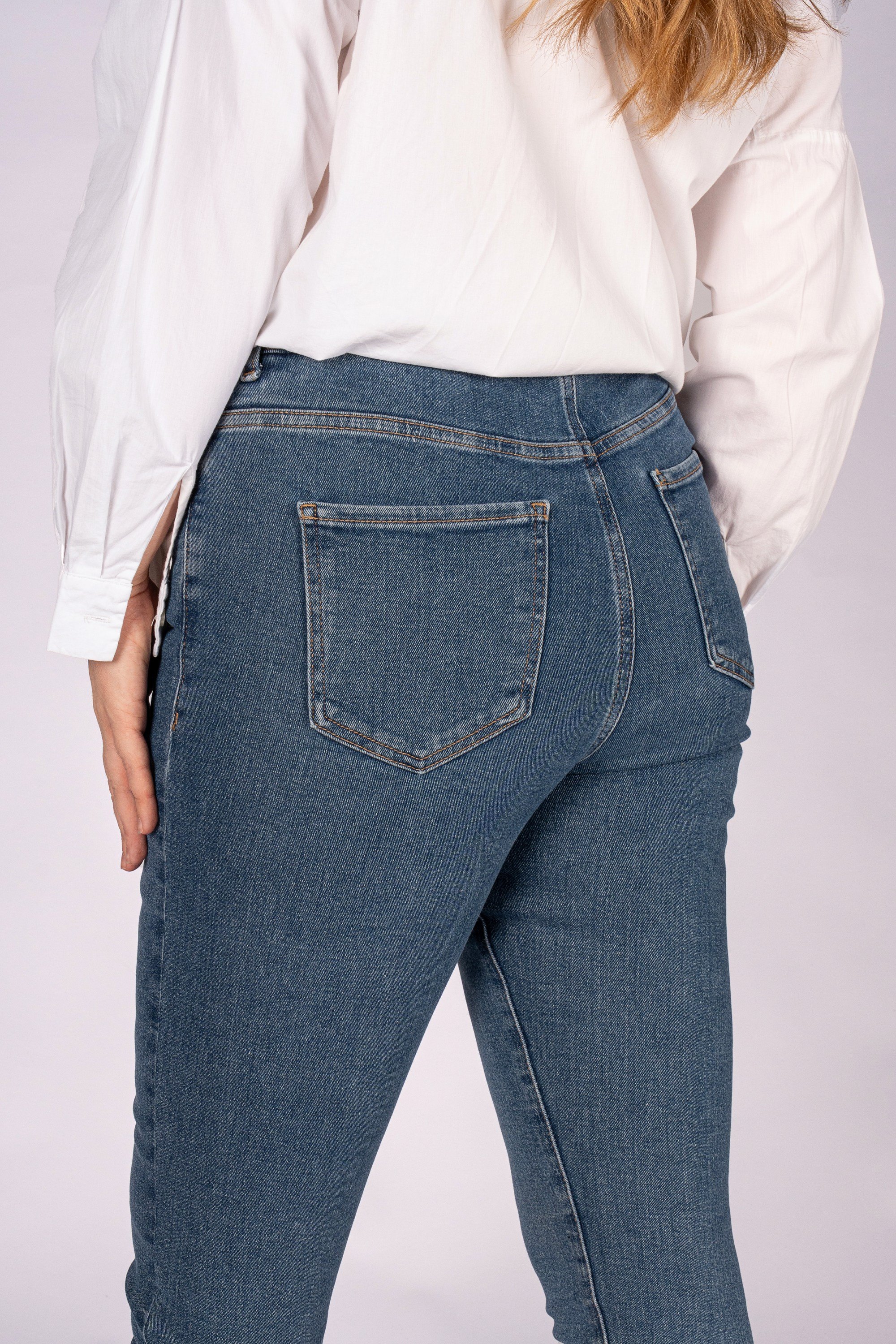 Ultra Sculpt Yüksek Bel Süper Dark Paça Indigo Kadın Jean Pantolon