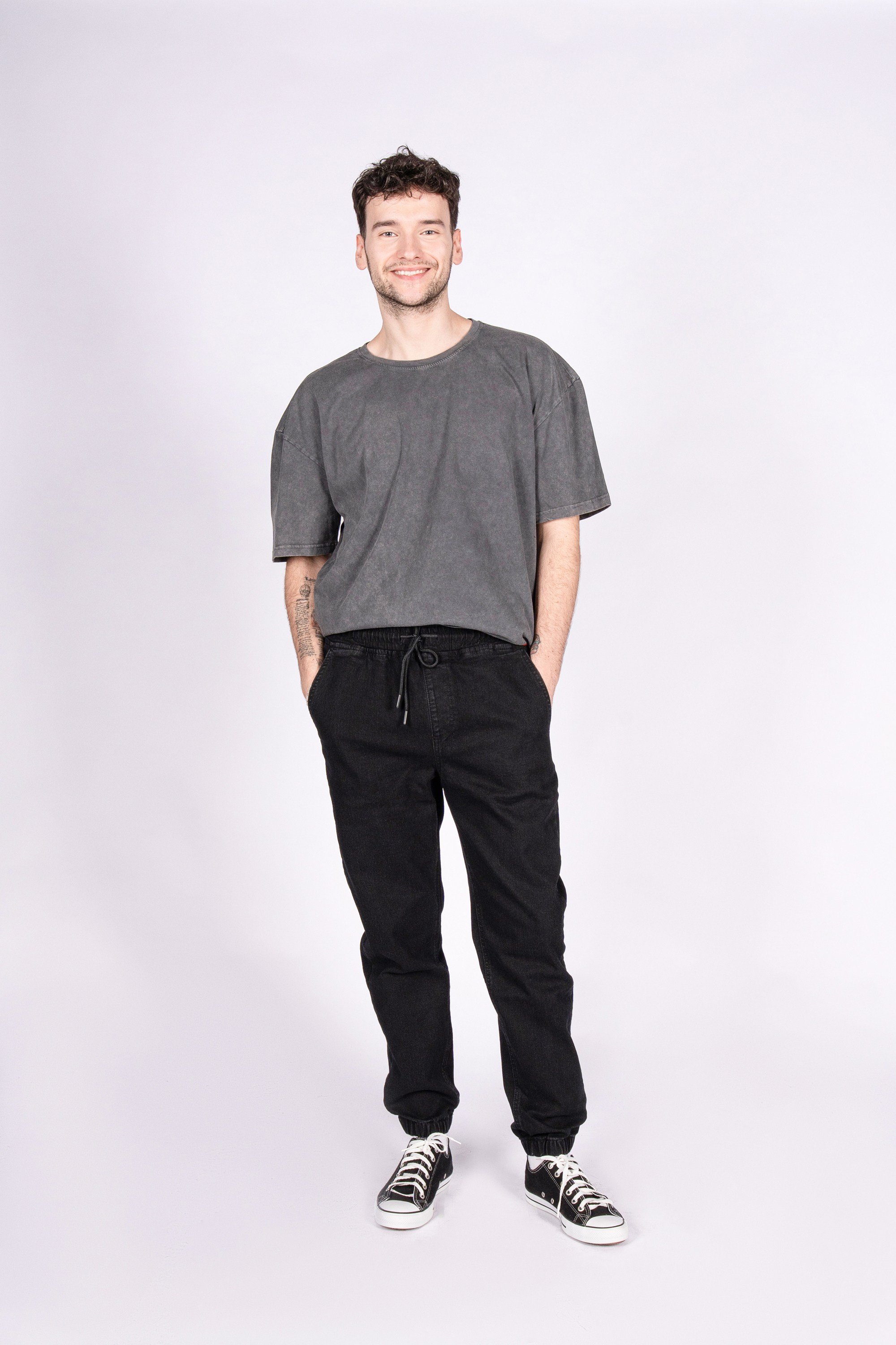 Urban Comfy Jogger Kalıp Siyah Erkek Jean Pantolon