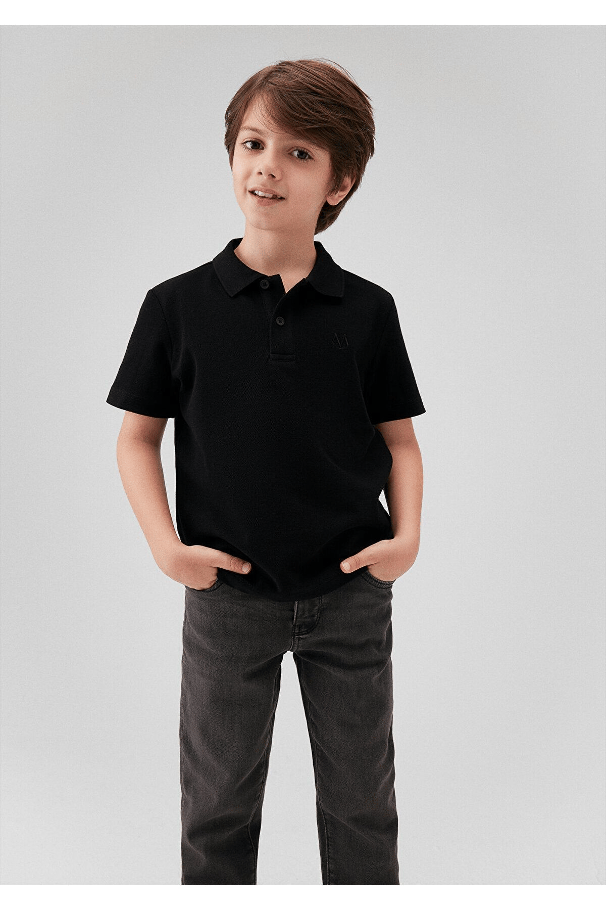 MAVİ ÇOCUK BASIC POLO YAKA TİŞÖRT  Siyah 6610216-900