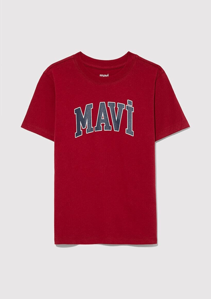 MAVİ ÇOCUK MAVİ LOGO BASKILI TİŞÖRT Koyu Kırmızı 6610030-70392