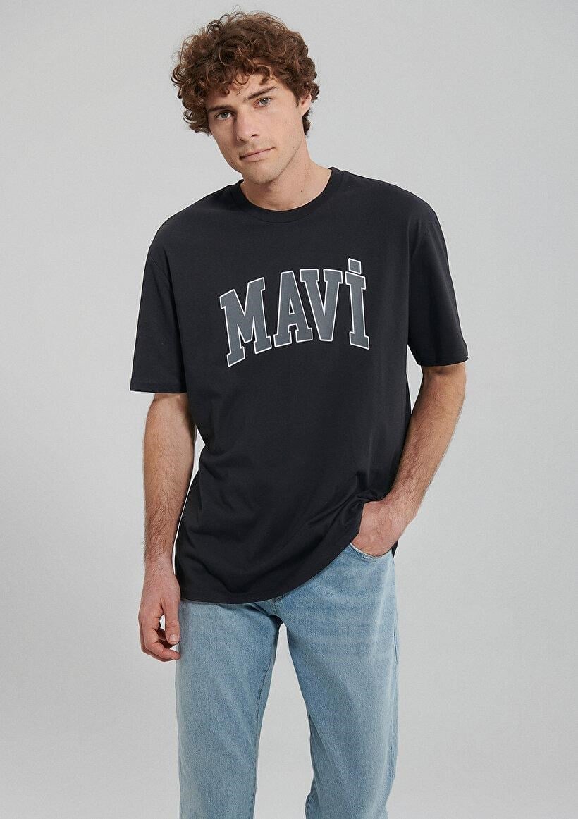 MAVİ ERKEK MAVİ LOGO TİŞÖRT Siyah 0611711-900
