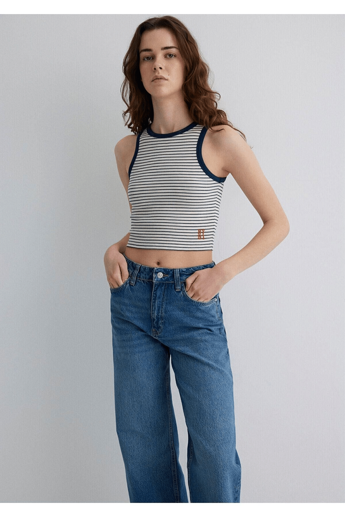 MAVİ KADIN ASKILI MODELLİ PENYE Outher Space Stripe 1613089-89811