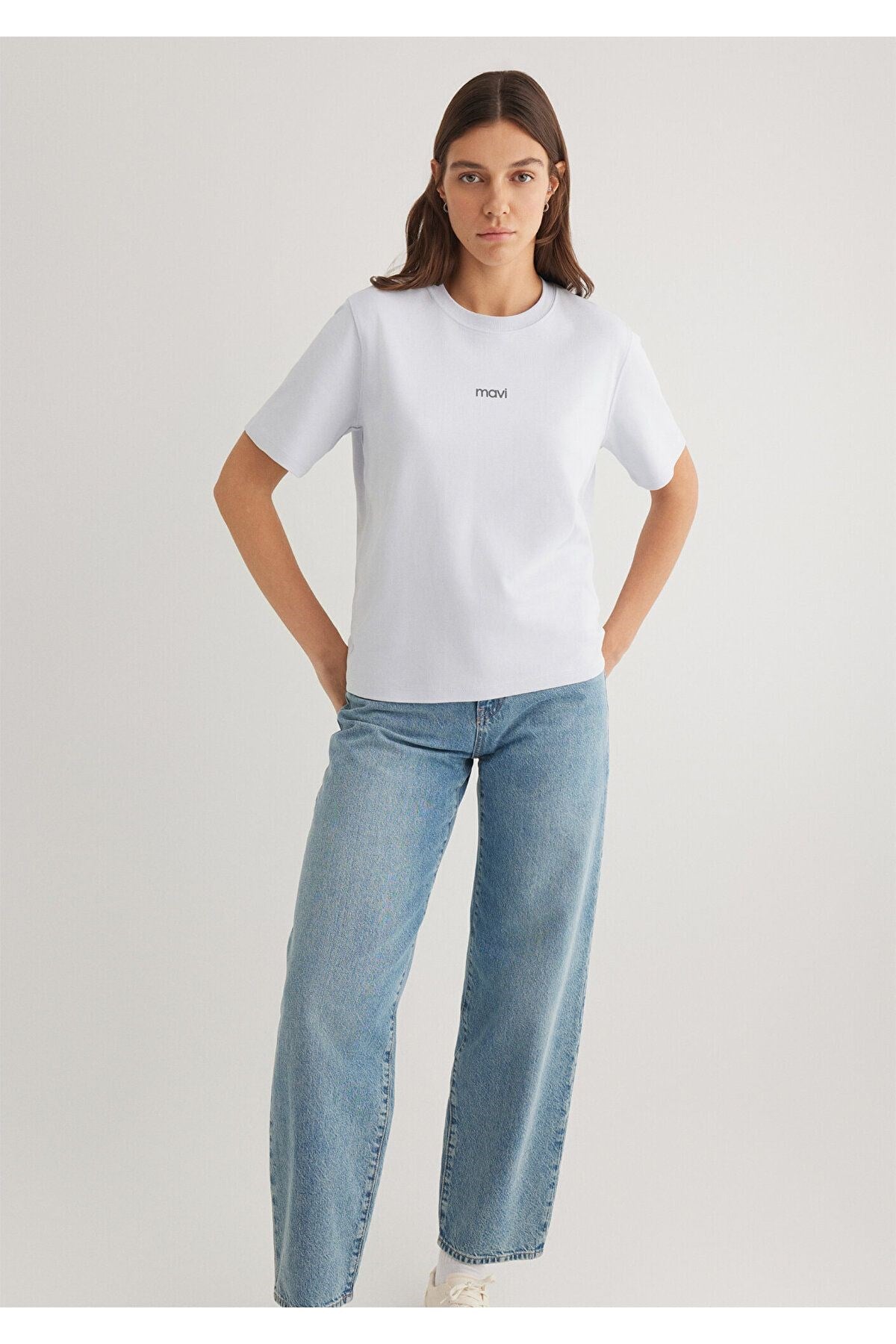 MAVİ KADIN LOGO T-SHIRT Halogen Blue 1612829-89201