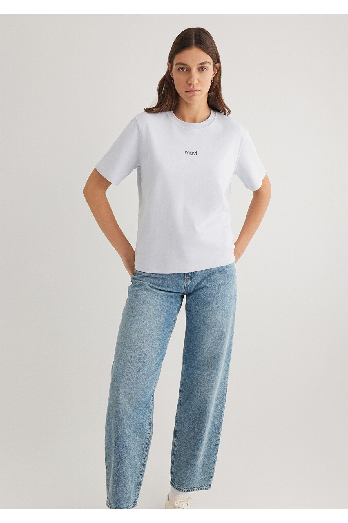 MAVİ KADIN LOGO T-SHIRT HALOGEN BLUE 1612829-89201