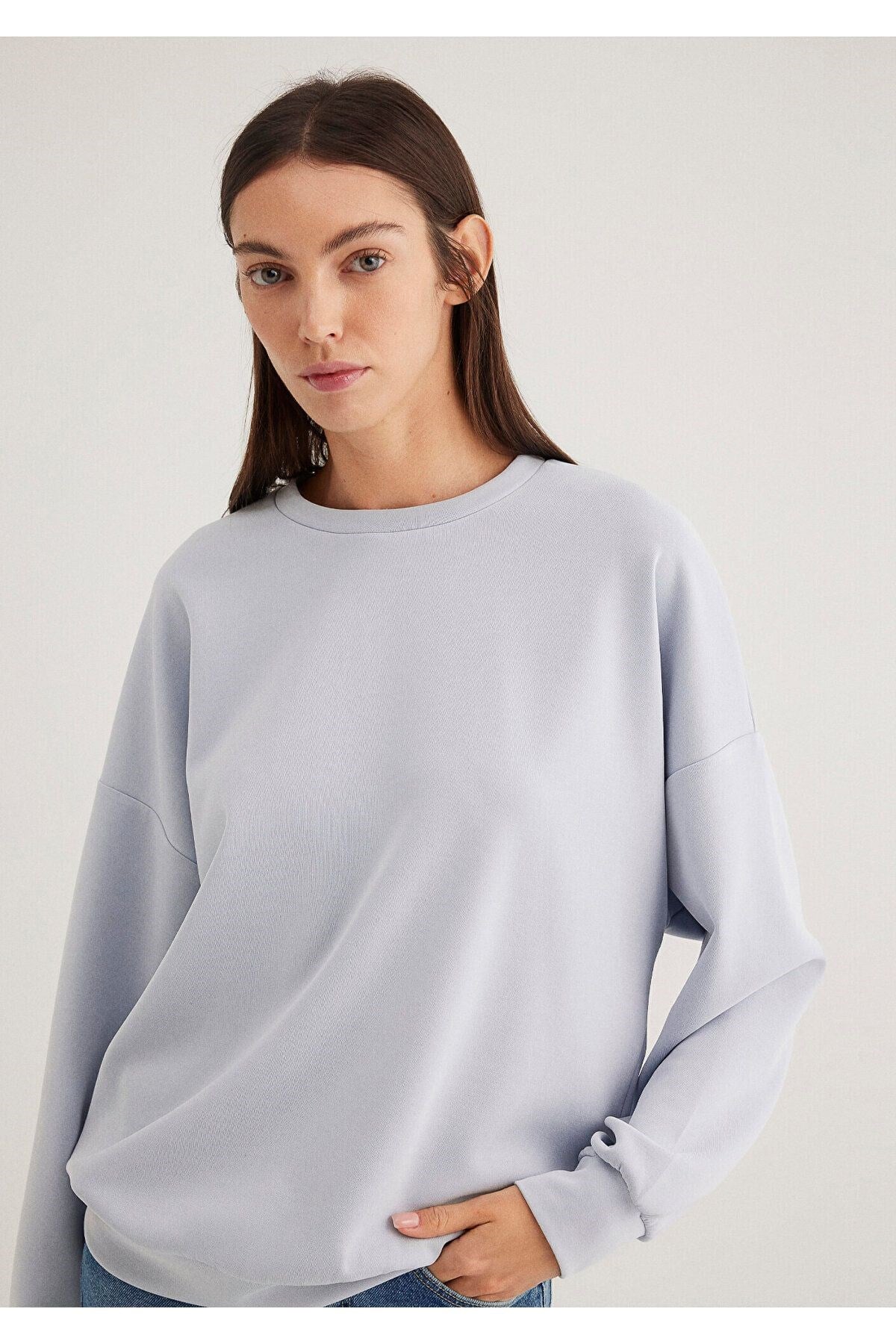 MAVİ KADIN OVERSİZE SWEATSHIRT Halogen Blue 168837-89201