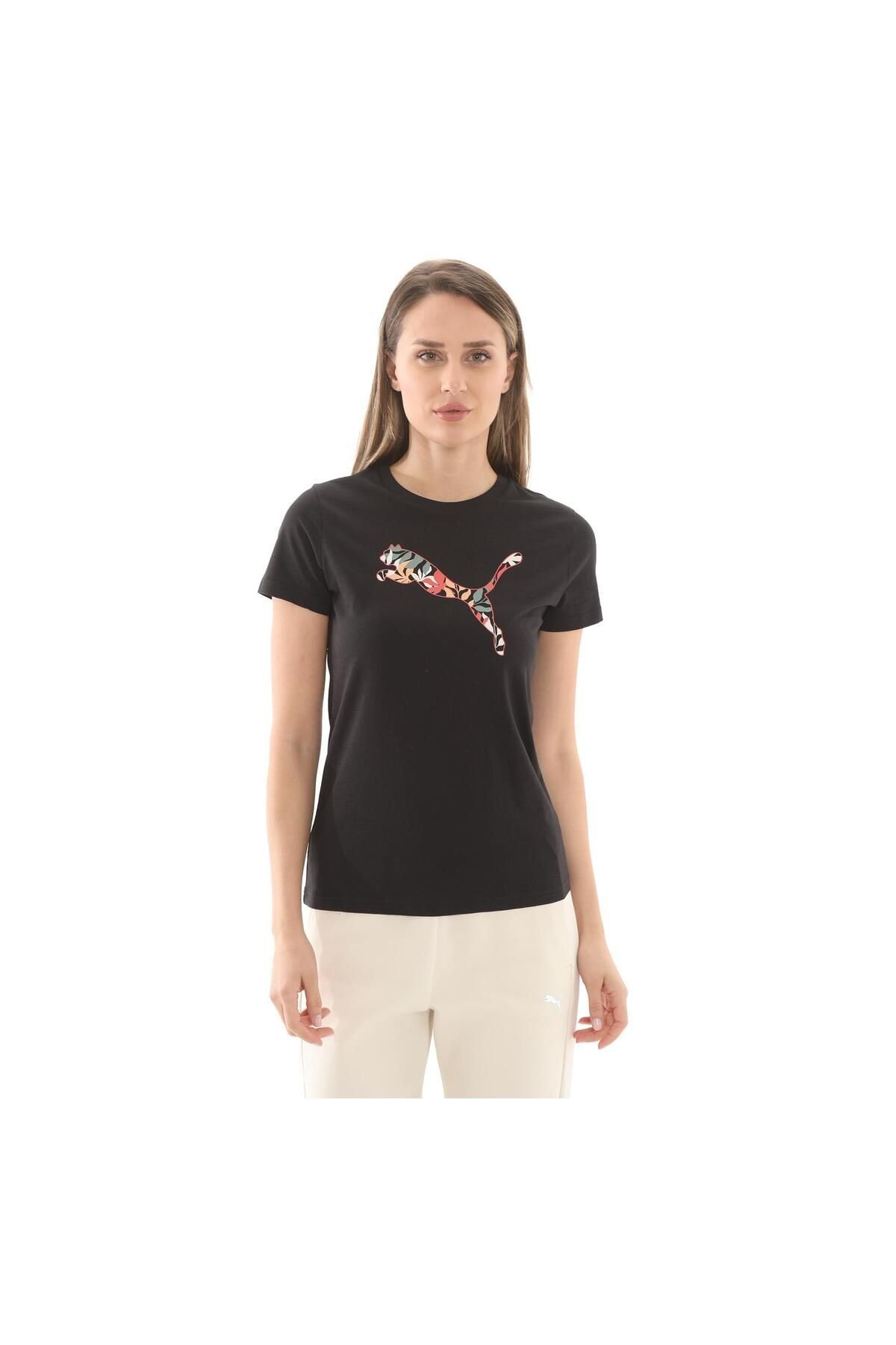 PUMA KADIN GRAPHICS FLORAL CAT LOGO TEE TİŞÖRT 68508101