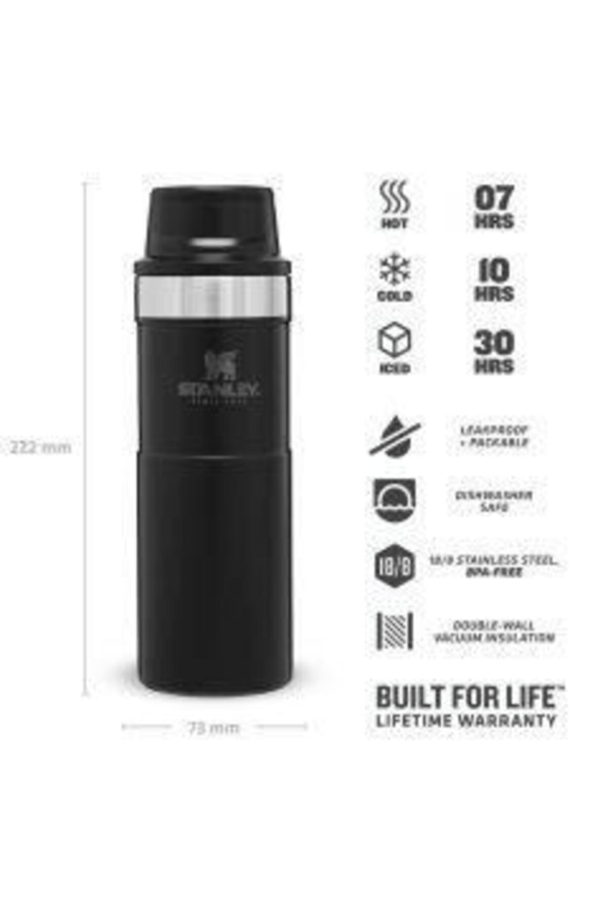 STANLEY 16OZ CLASSIC TRGR- ACTN MUG MBLK EU TERMOS 10-06439-031