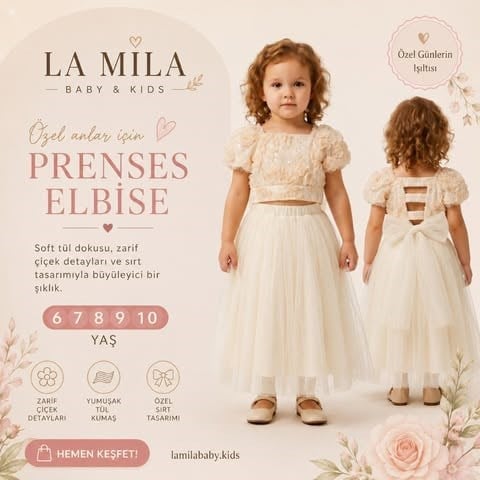 ALT ÜST PRENSES MODEL ELBİSE 