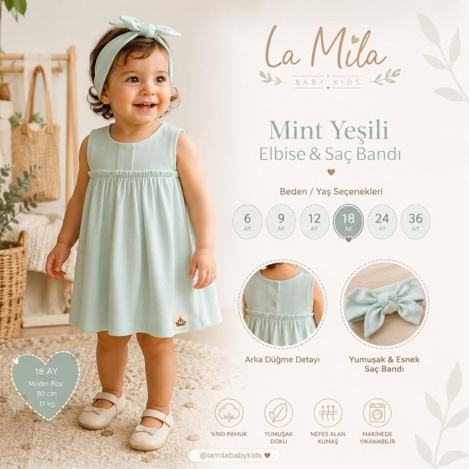 BANDANALI BEBEK ELBİSESİ 