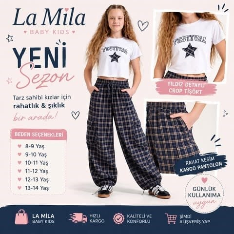 RAHAT KESİM KARGO PANTOLONLU TAKIM 