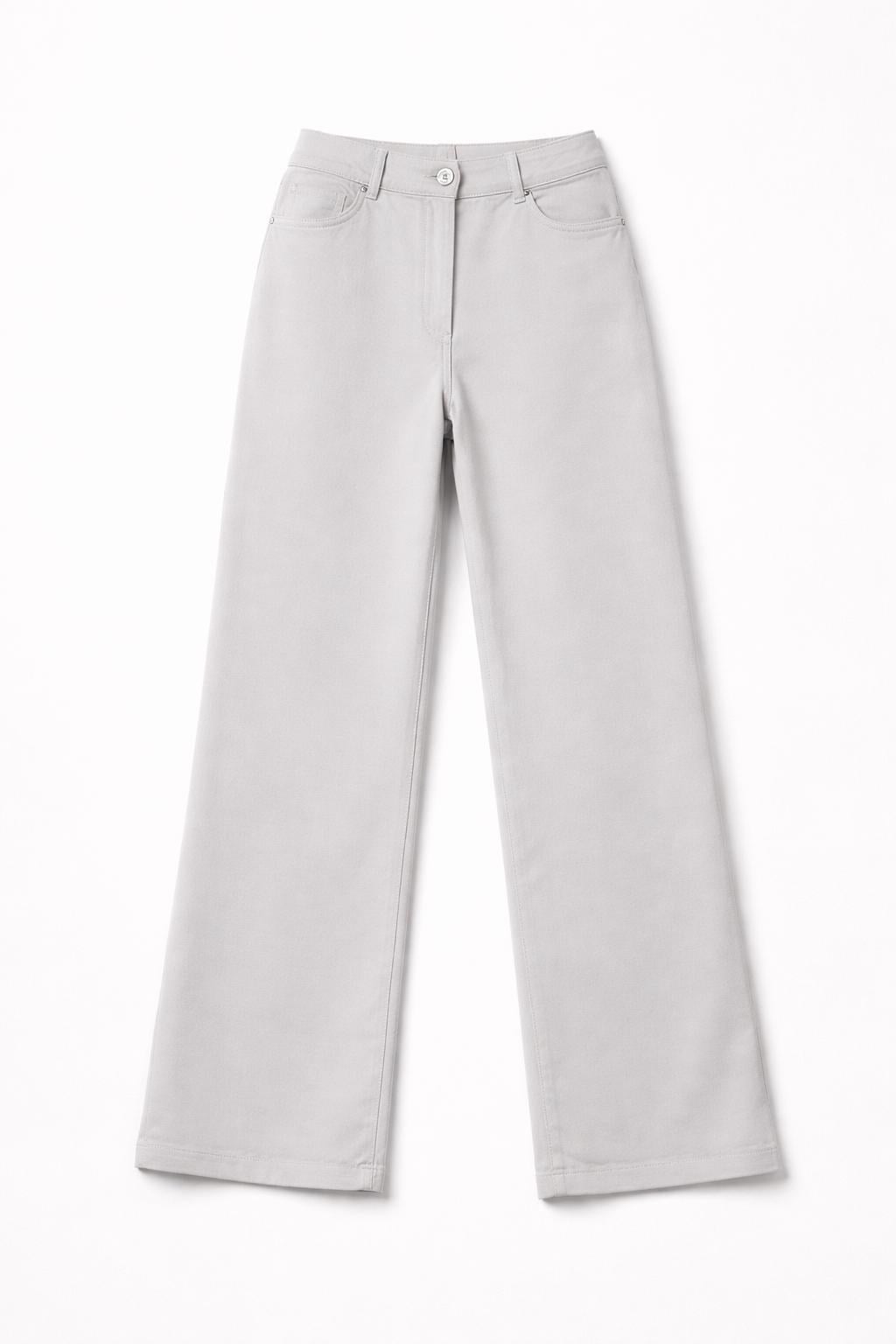 Gri Kanvas Pantolon