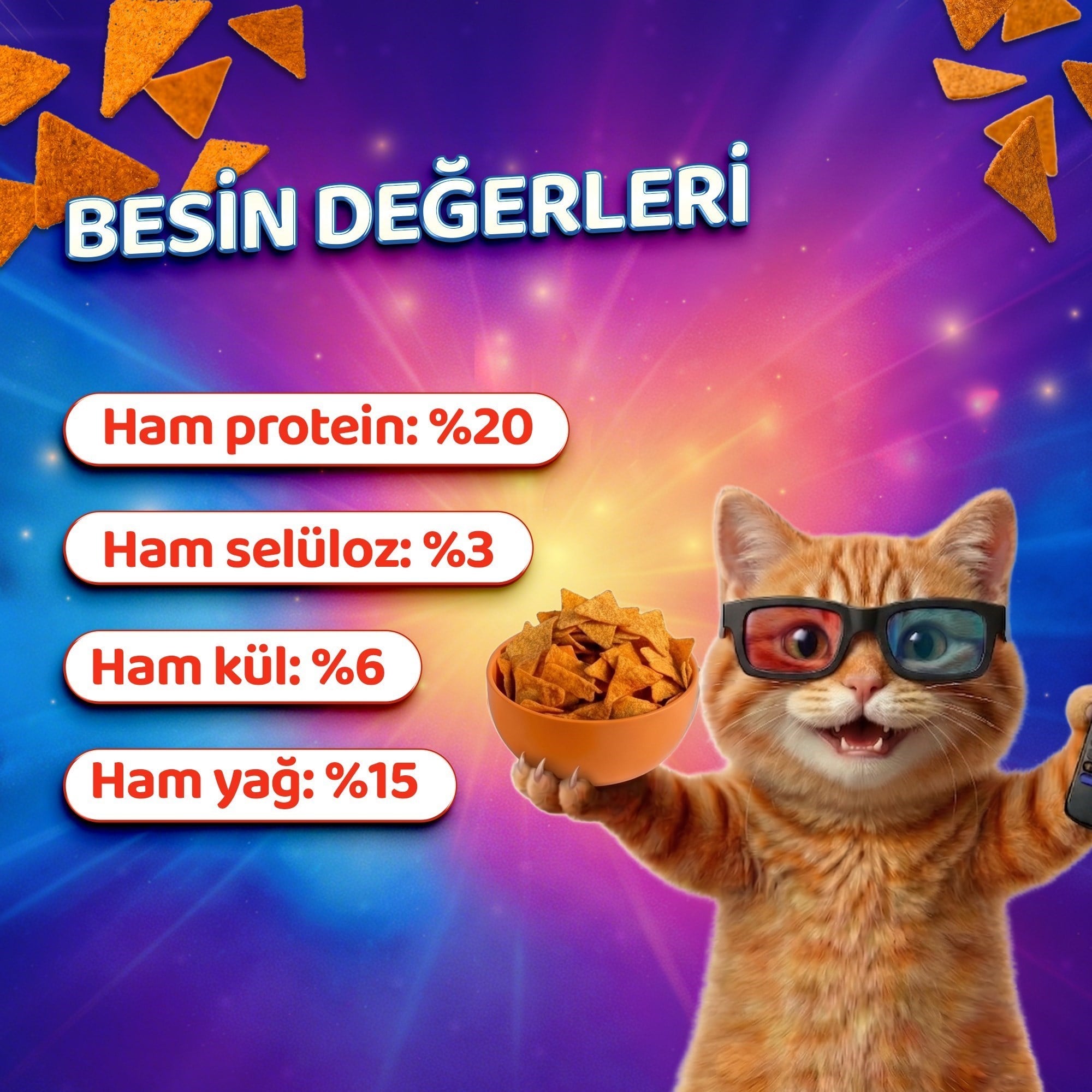 3'lü ÇıtırX Kedi Cipsi 40 Gr.