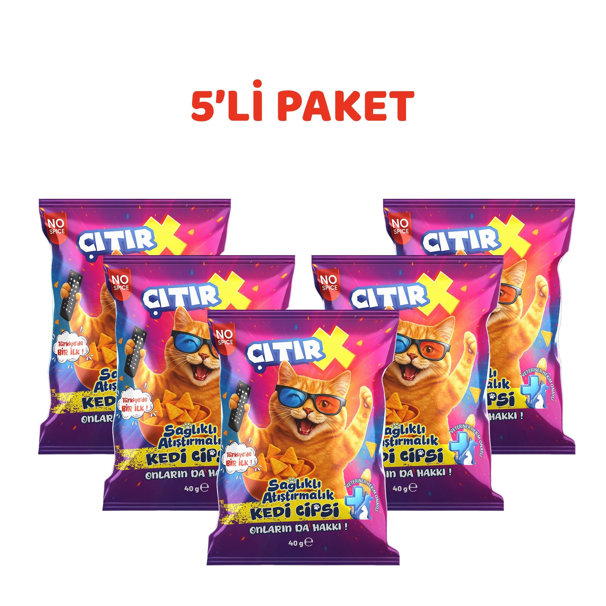 ÇıtırX Kedi Cipsi (40 Gr. x 5 Adet)