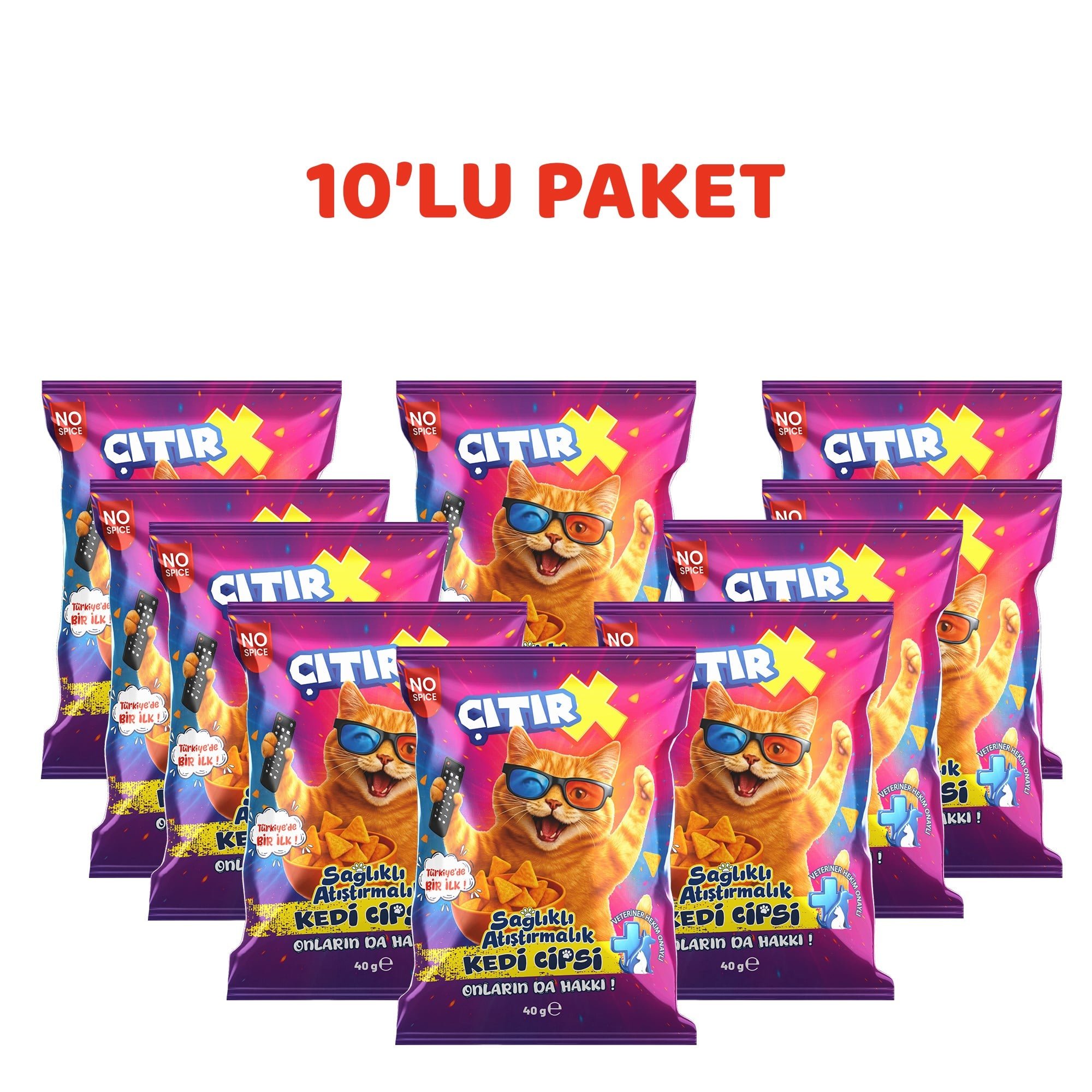 ÇıtırX Kedi Cipsi (40 Gr. x 10 Adet)