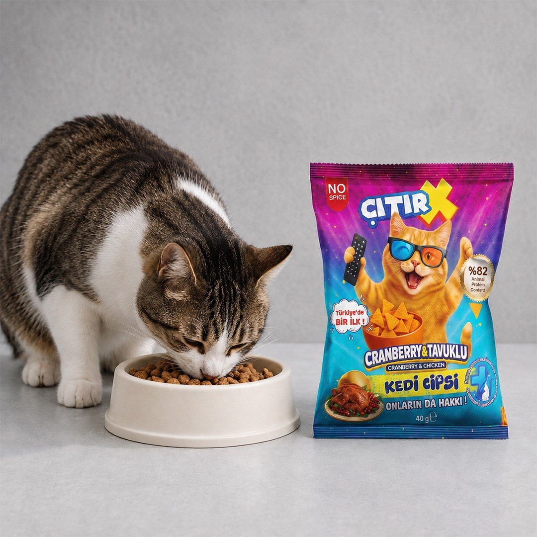 Kedi Cipsi Cranberry & Tavuklu 40 Gr.