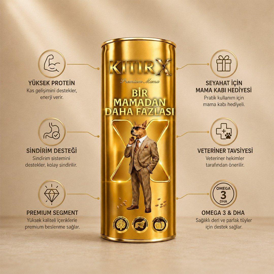 KıtırX Premium Kedi Maması - 1 Kg. - Taşınabilir Kapaklı Charm & Mama Kabı Hediyeli