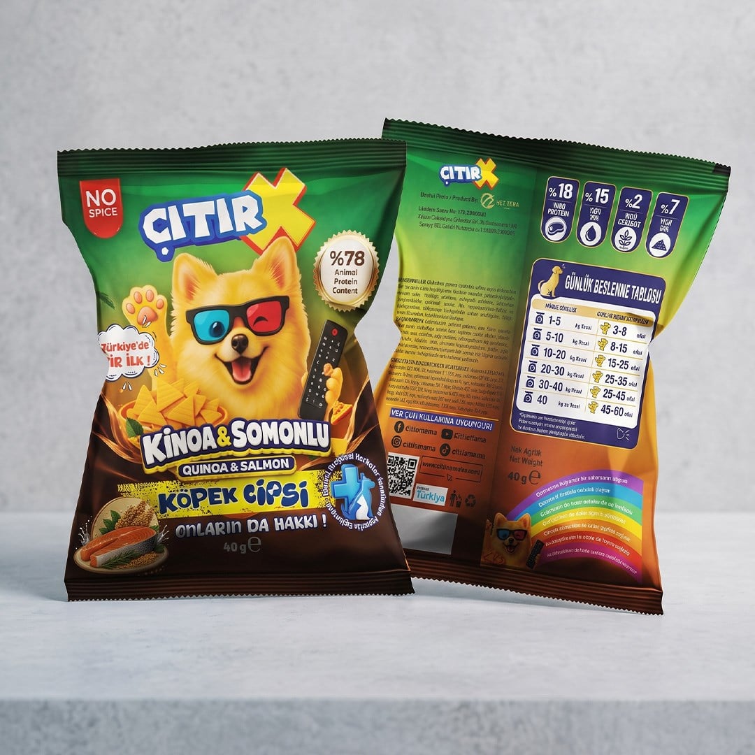Köpek Cipsi Kinoa & Somonlu 40 Gr.