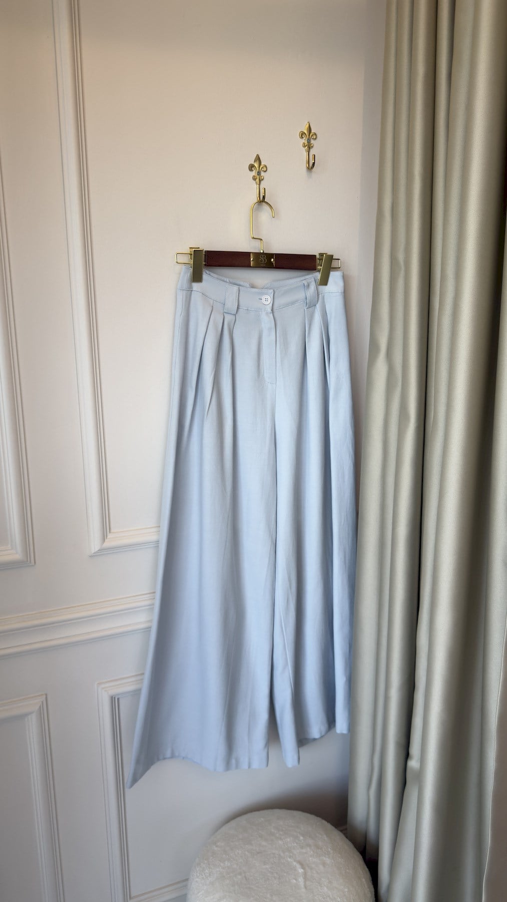Bebe Mavisi Keten Pantolon