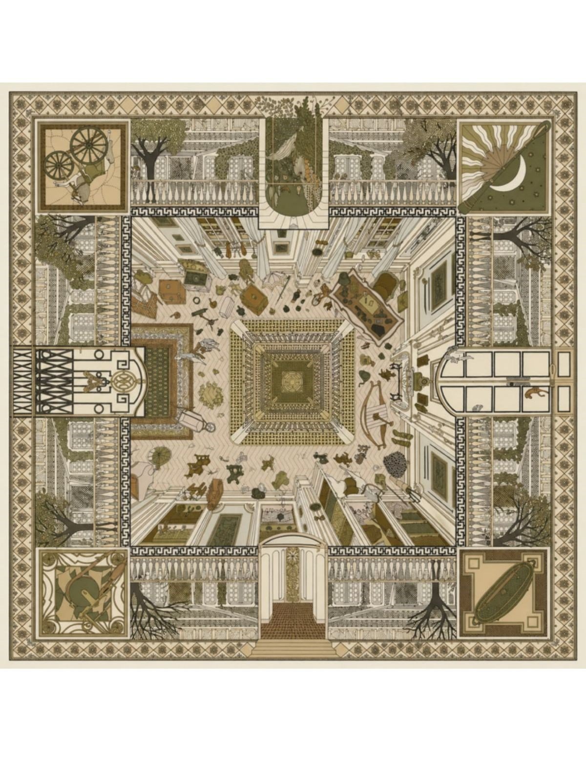 Heloria Olive Atrium Omuz Şalı
