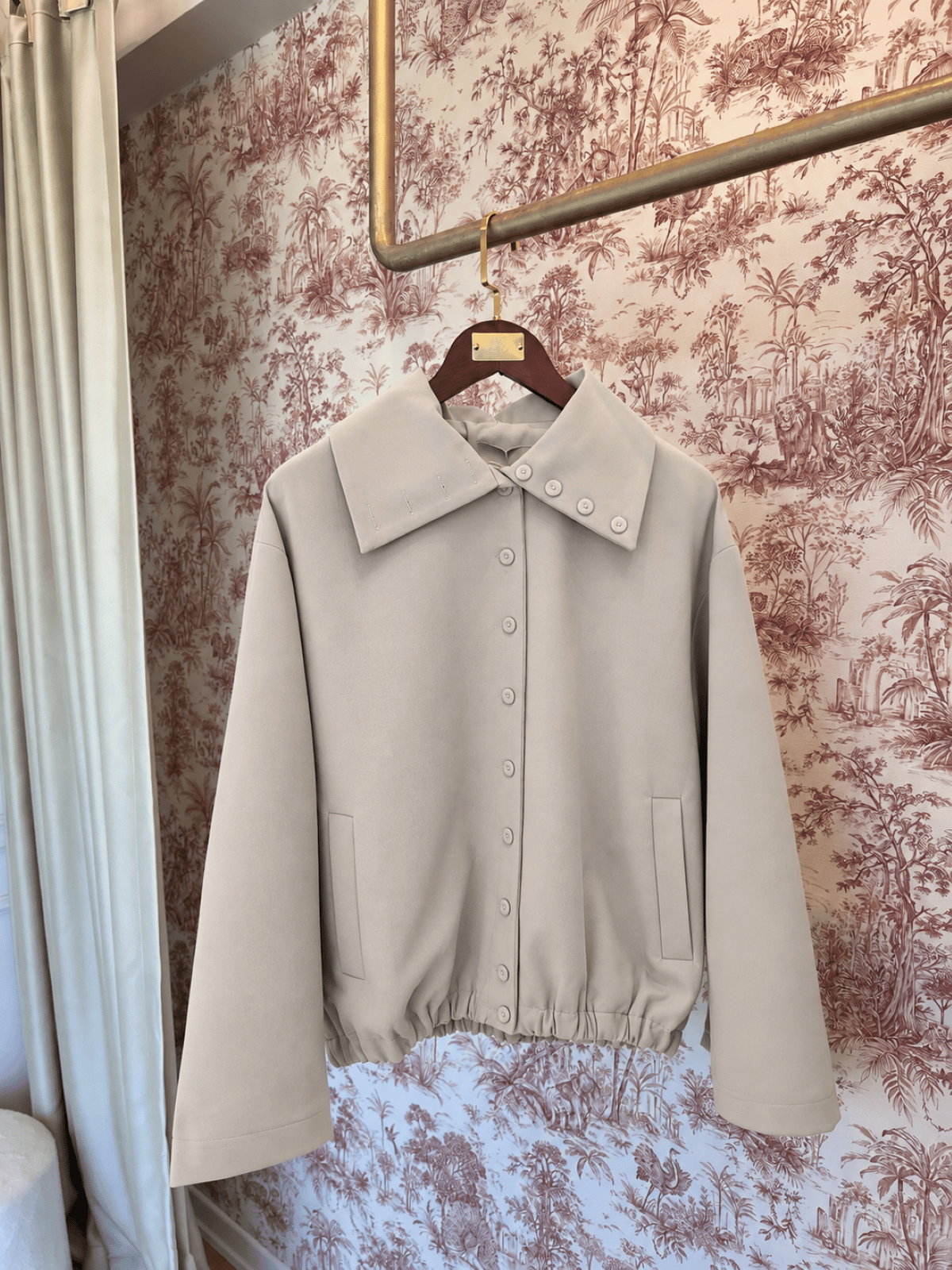Taş Rengi Bomber Ceket