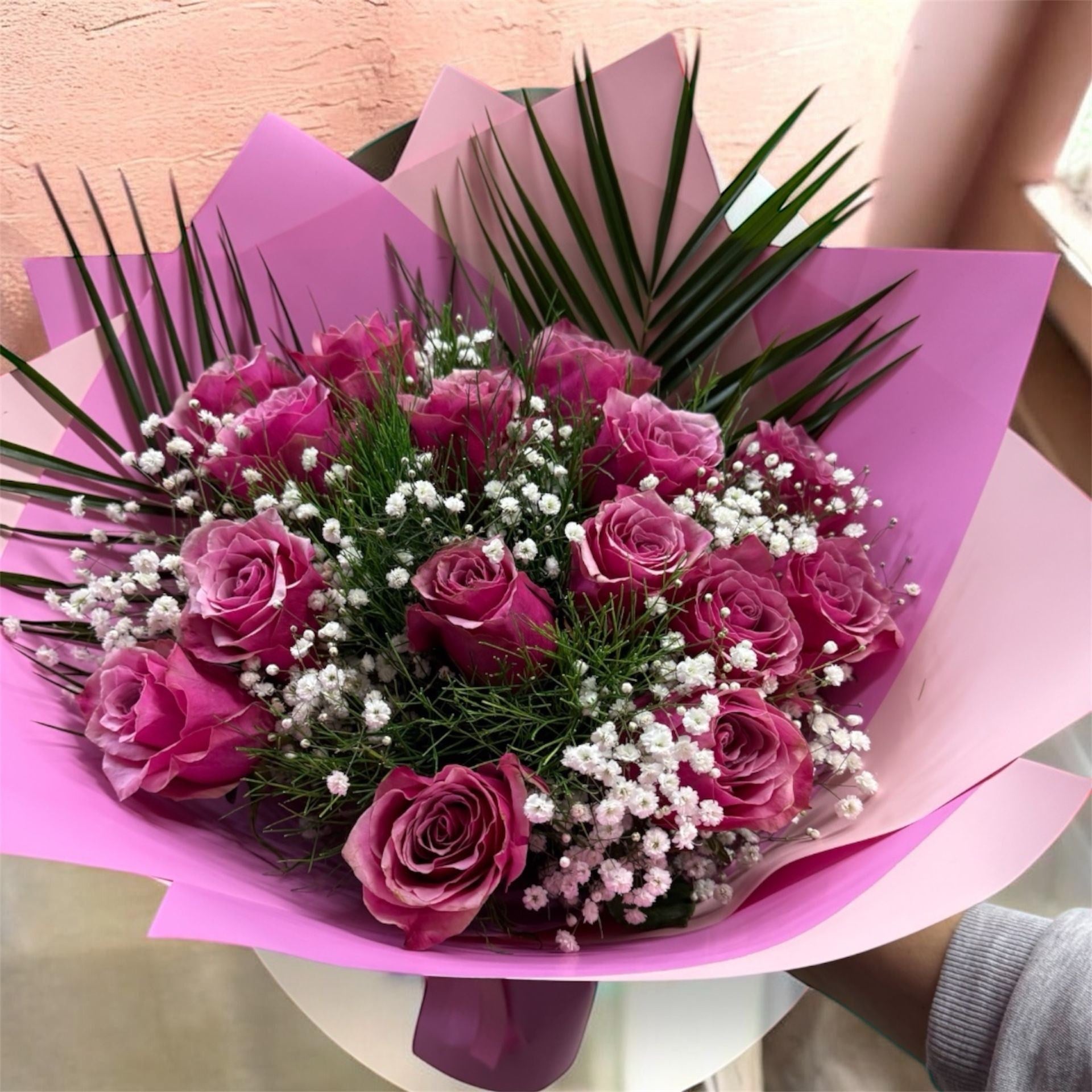 15 Ader Pembe Gül Buketi 