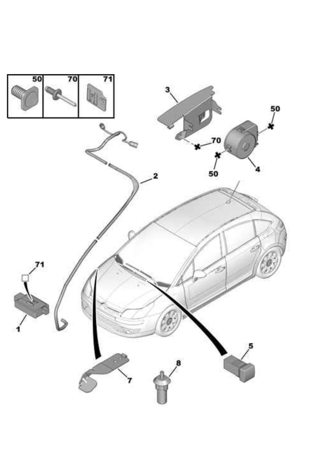 Alarm Sireni - Peugeot 206 Peugeot 6680.w6 Uyumlu
