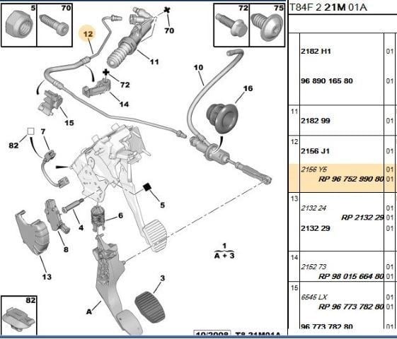 DEBRİYAJ POMPA HORTUMU DV6DTED (1.6 HDİ) 307 308 3008 5008 PARTNER TEPE C4 C4 PICASSO BERLİNGO B9    ES NO 2156.Y5