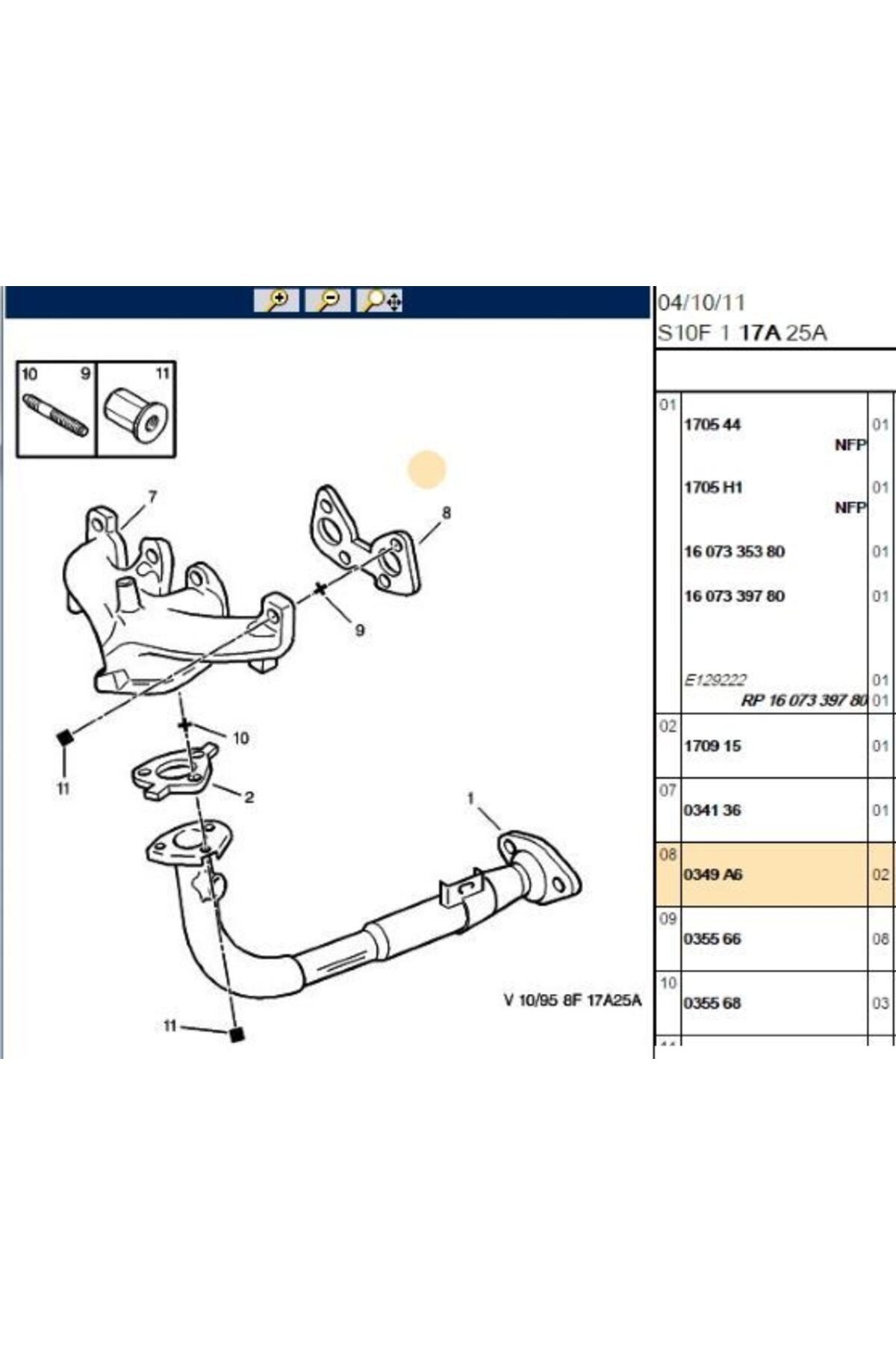 EKSOZ MANIFOLD CONTASI TU5JP 106/206/306 0349.A6