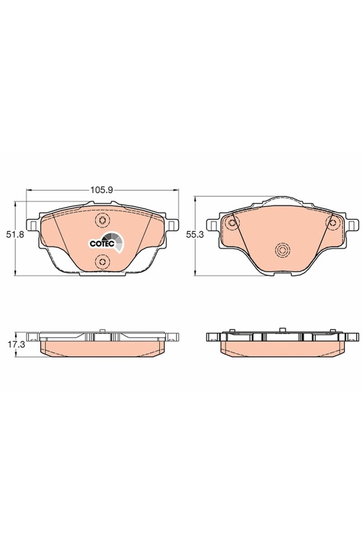 FREN BALATASI ARKA CİTROEN PEUGEOT OPEL (106MM) OEM 1647860380