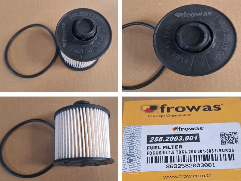 MAZOT FILTRESI FORD FOCUS III 1.5 TDCI-FIESTA VI 1.5 TDCI PEUGEOT P208 P2008 P301 P308 (T9) P3008 P508 P5008 EXPERT PARTNER III  CITROEN BERLINGO II C4 B7 C4 CACTUS C5×7 DS3 DS4 DS5 C-ELYESSE DV6FC-OPEL COMBO E - CROSSLAND X- GRANDLAND X -TOYOTA PROACE 1.