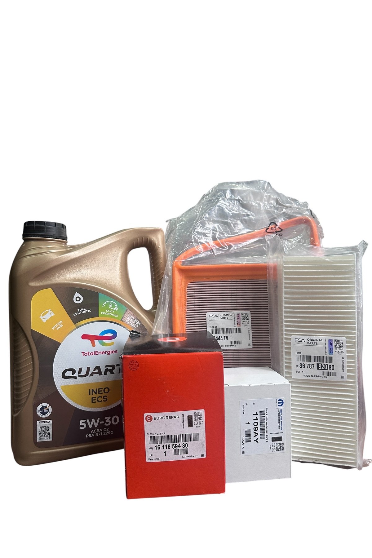 Peugeot 301 Filtre Bakım Seti 1.6 Euro5 (Motor Yağlı Set)