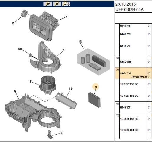 POLEN FILTRESI FIAT DUCATO 100 MULTIJET PEUGEOT BOXER III CITROEN JUMPER III  2,2 HDI  06- (235X250X25)
