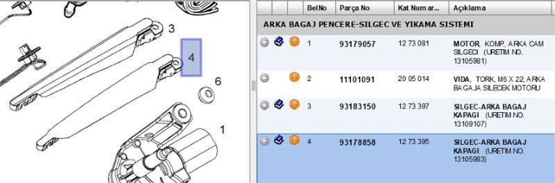SILECEK KOLU ARKA ASTRA H 04>14 (1273395)