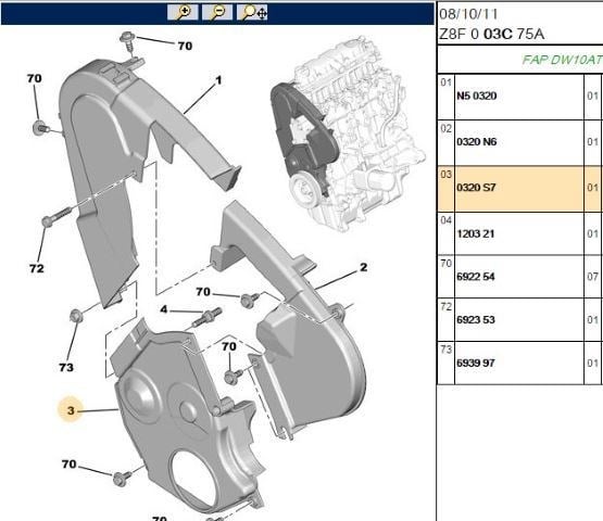 TRIGER KAPAGI ALT DW10ATED  307  406 607  806 807 PARTNER M59 C4 C5 C8 BERLINGO M59