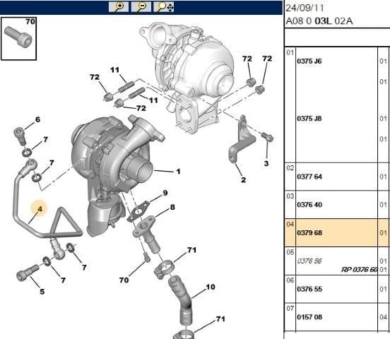 TURBO YAGLAMA BORUSU PEUGEOT 307 407 PARTNER TEPEE CITROEN BERLINGO FORD FOCUS 1.6 HDI DV6 MOTOR TIPI