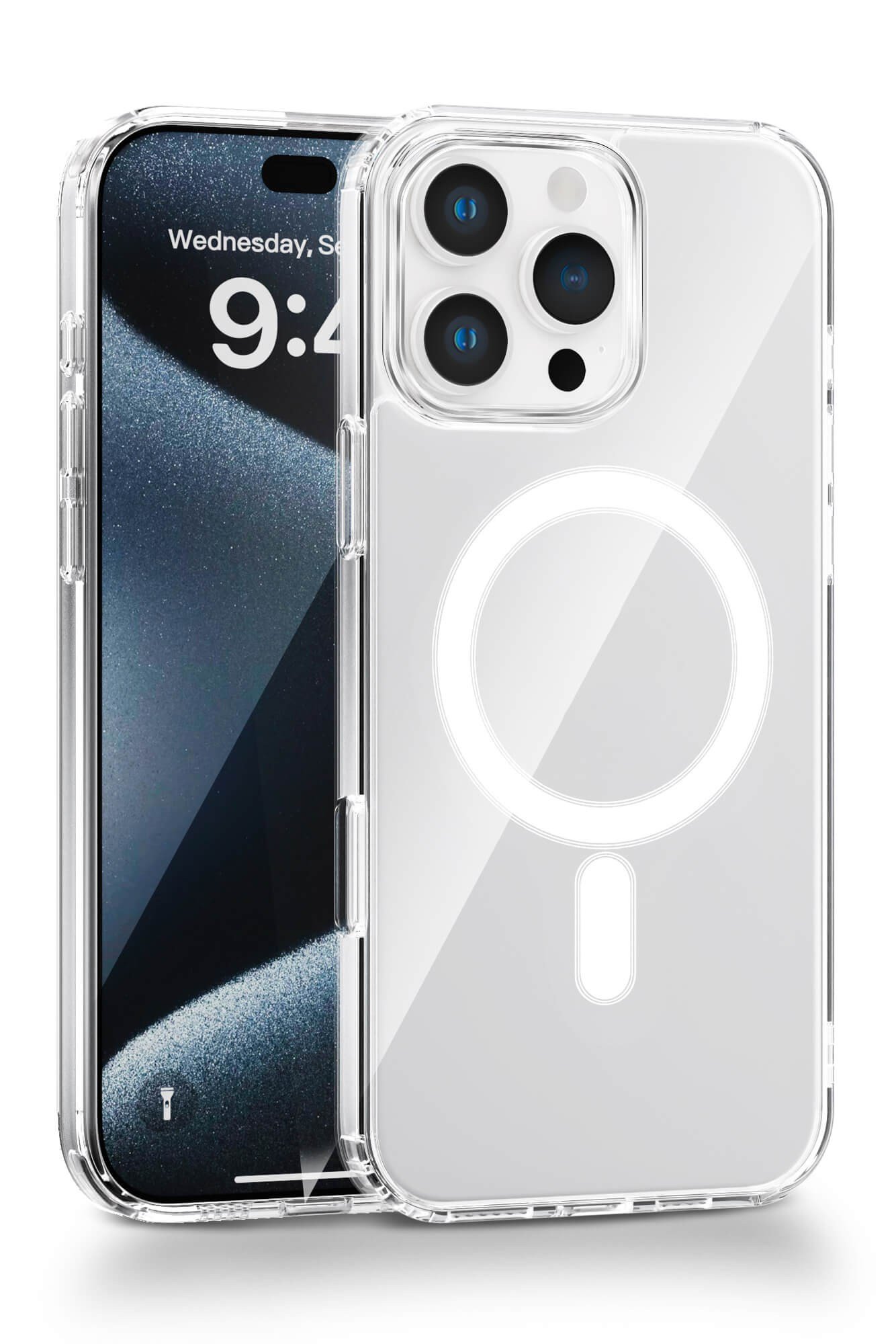iPhone 16 Pro Uyumlu Kamera Korumalı Magsafe Wireless Şarj Özellikli Lüks Şeffaf Silikon Telefon Kılıfı