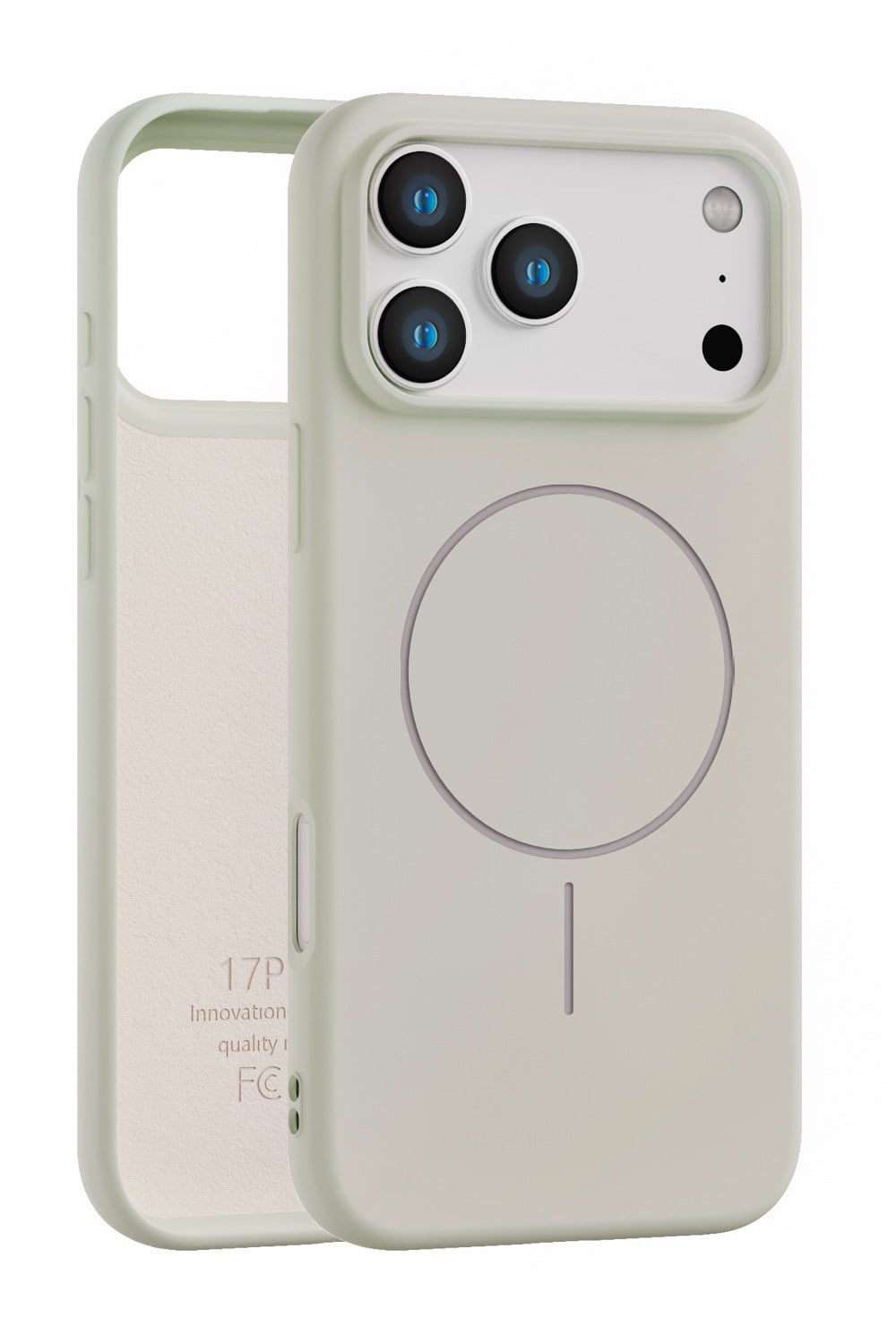 iPhone 17 Pro Max Uyumlu İçi Kadife Magsafe Wireless Şarz Özellikli Taş Renkli Telefon Kılıfı