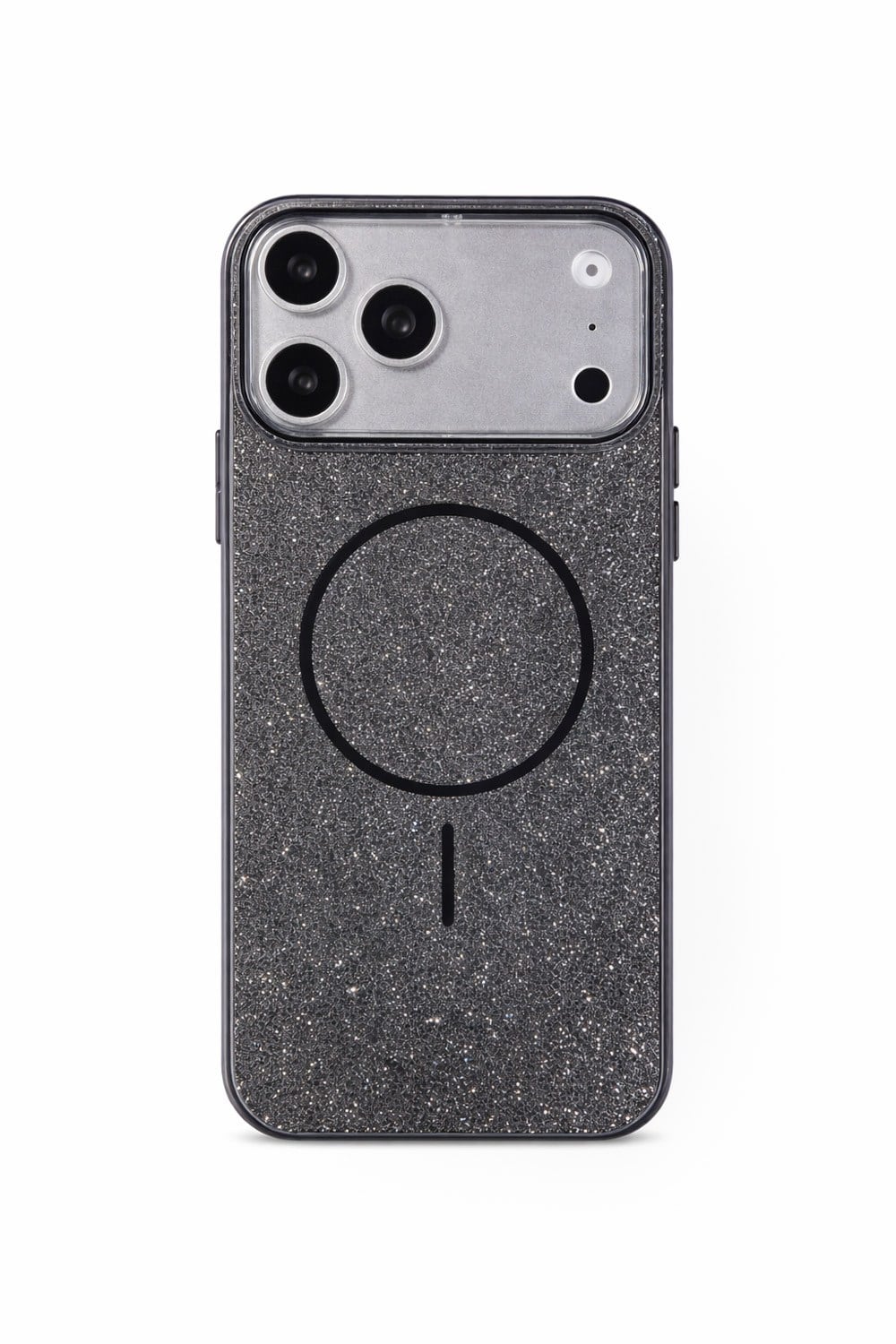 iPhone 17 Pro max Uyumlu Telefon Kılıfı Magsafe Wireless Şarj Özellikli Simli Lüks Silikon Kılıf