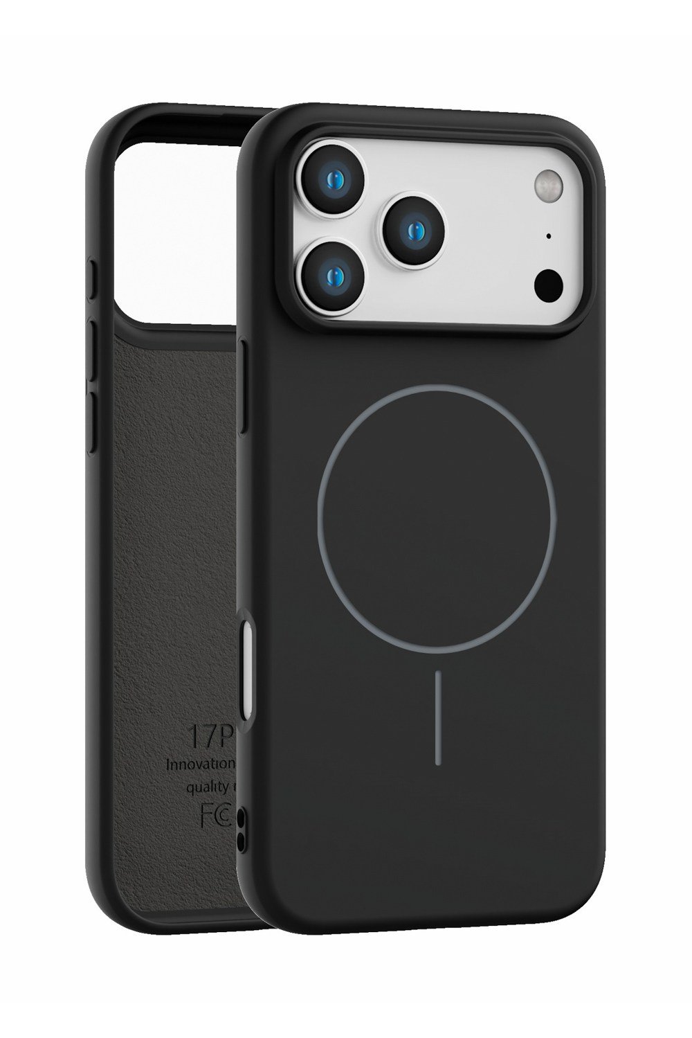 iPhone 17 Pro Uyumlu İçi Kadife Magsafe Wireless Şarz Özellikli Siyah Renkli Telefon Kılıfı