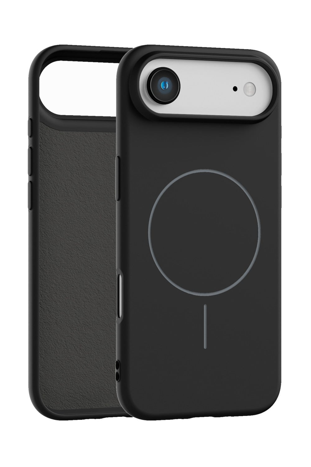 iPhone Air Uyumlu İçi Kadife Magsafe Wireless Şarz Özellikli Siyah Renkli Telefon Kılıfı