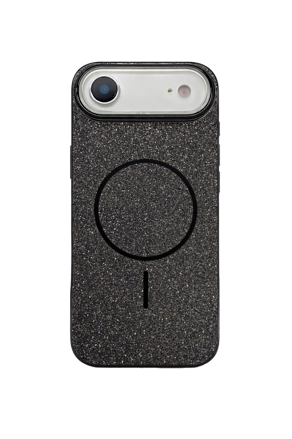 iPhone Air Uyumlu Telefon Kılıfı Magsafe Wireless Şarj Özellikli Simli Lüks Silikon Kılıf
