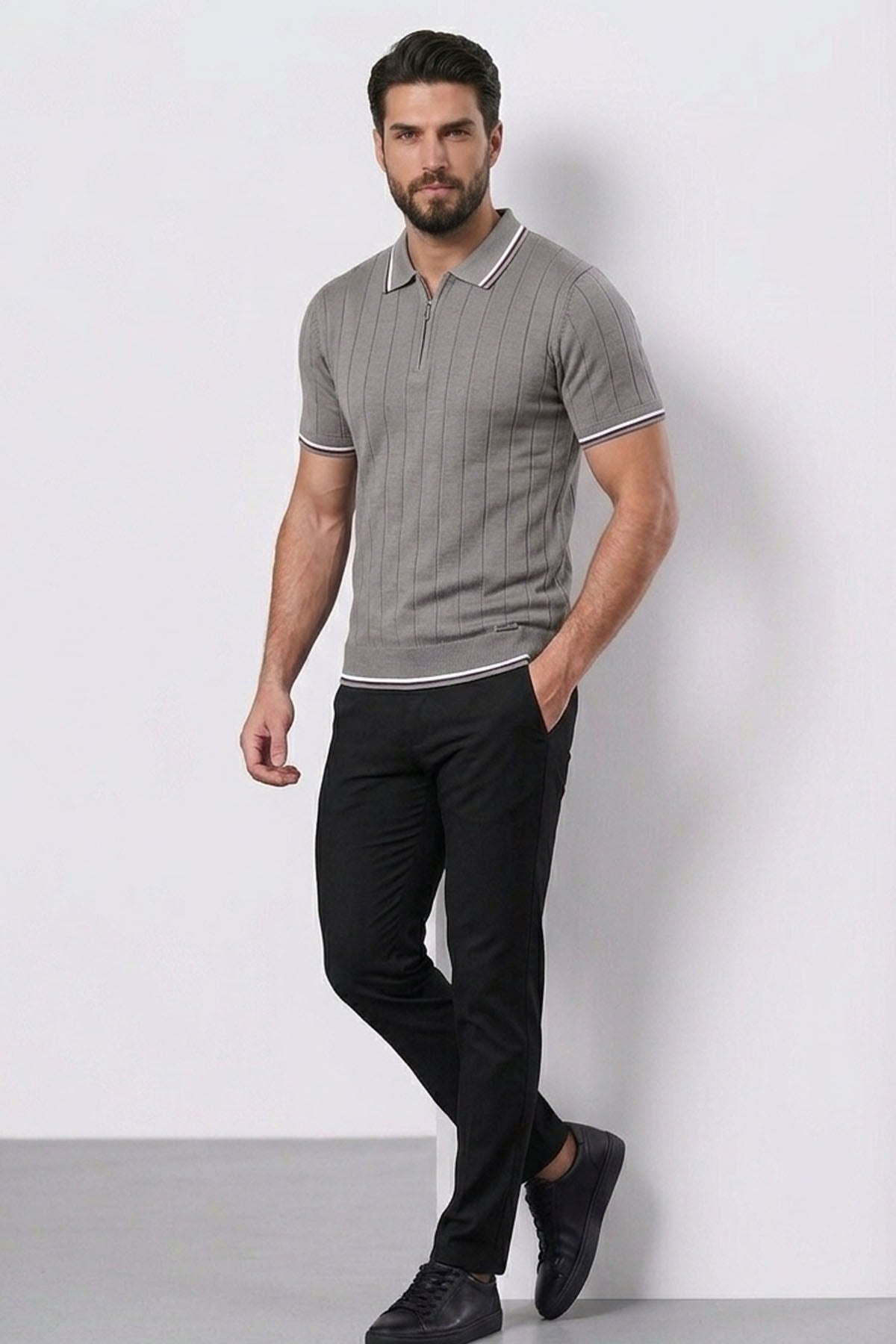 Erkek Polo Yaka Triko T-shirt