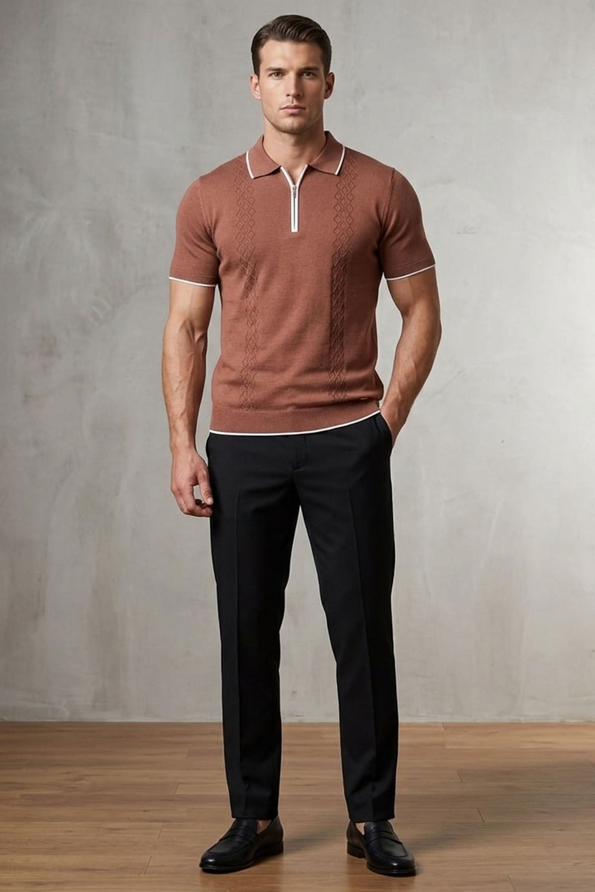 Erkek Polo Yaka Triko T-shirt