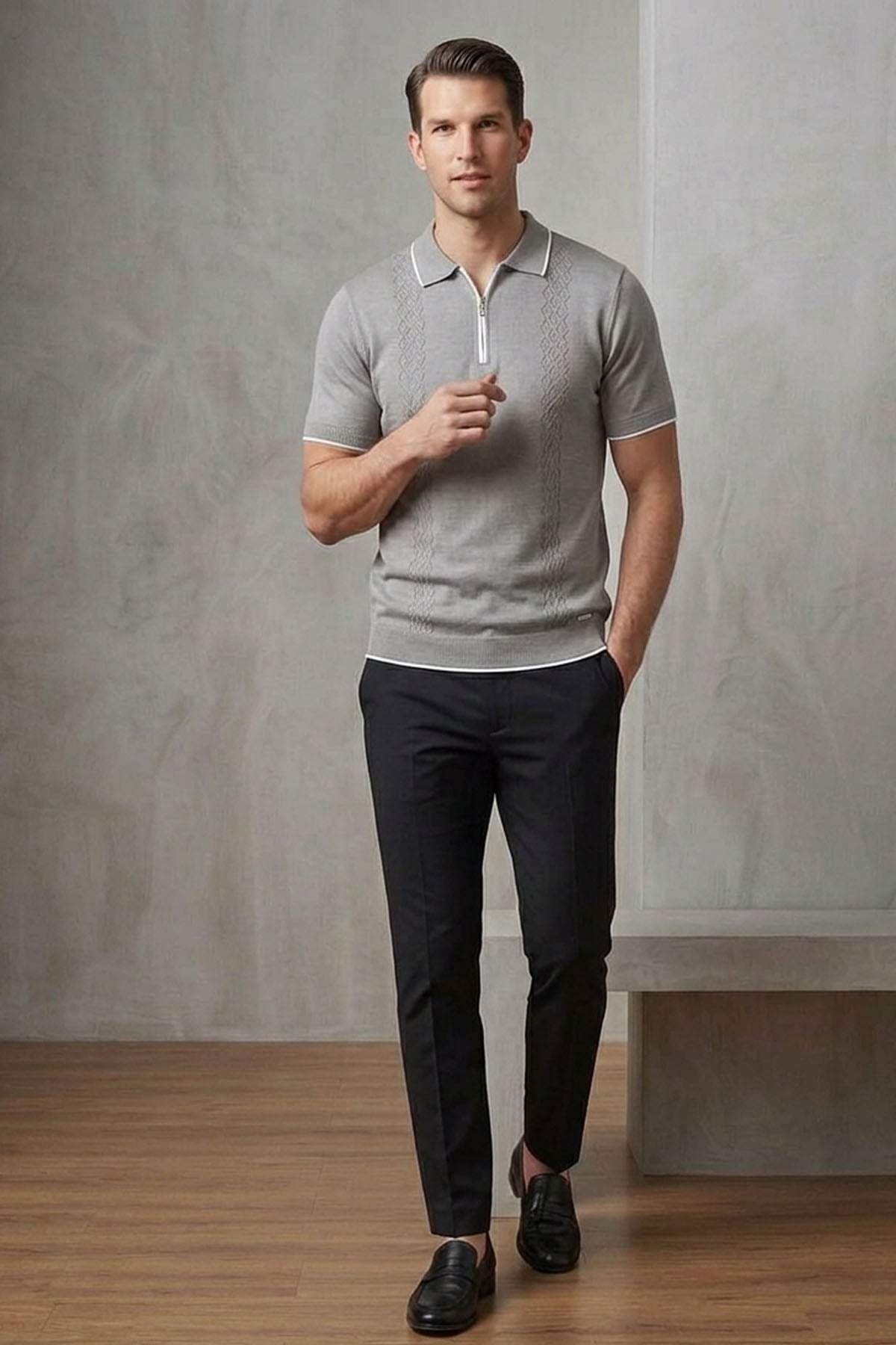 Erkek Polo Yaka Triko T-shirt