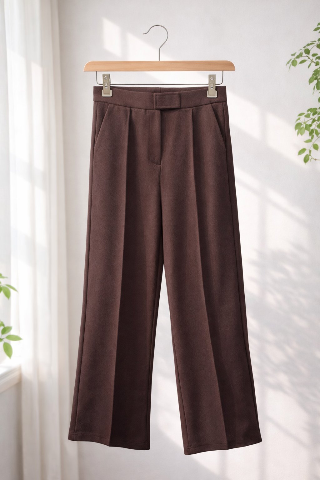Soft Çırt Detaylı Likralı Crep bol Paça Pantolon 