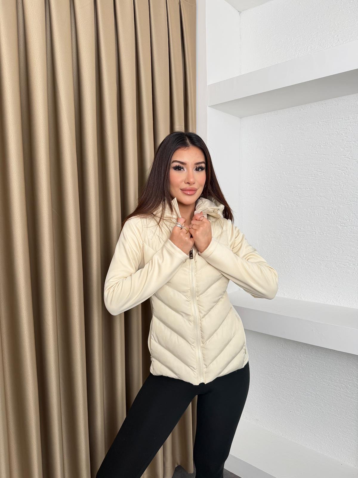 Kapüşonlu Range Viral Mont Ekru